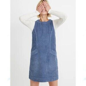 Marine Layer Florence Blue Corduroy Shift Dress